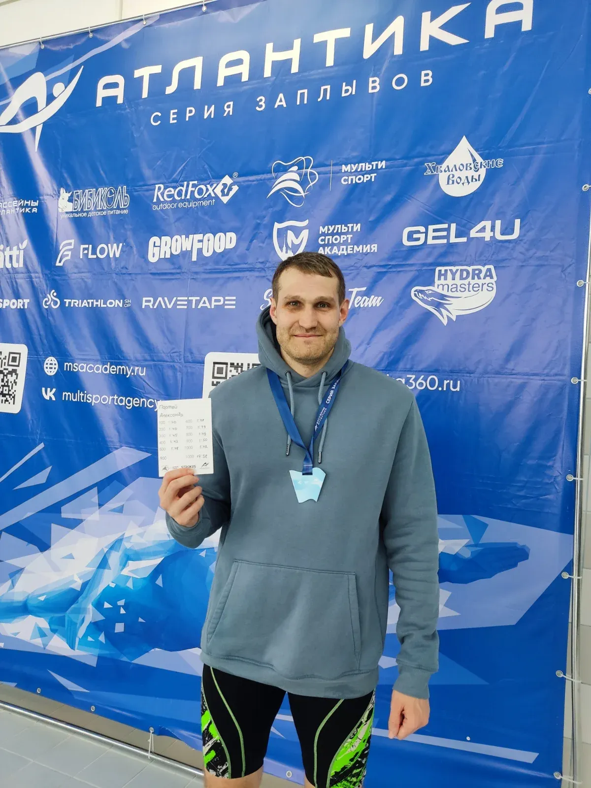 Александр Портей: Серия заплывов «Атлантика», 1000 м · 17:38