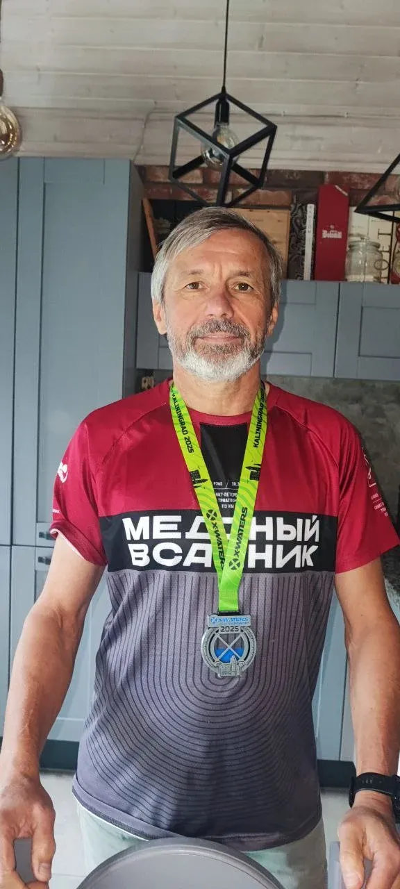 Александр Голубев: X-Waters Калининград 3 км · 1:14:57 · 2 место в возрастной группе